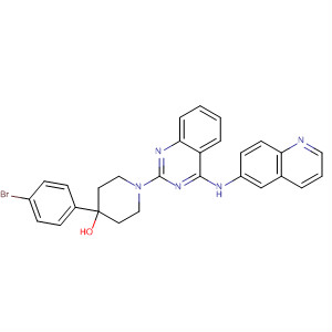 874744-32-8  4-Piperidinol,4-(4-bromophenyl)-1-[4-(6-quinolinylamino)-2-quinazolinyl]-