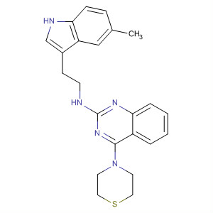 874744-84-0  2-Quinazolinamine,N-[2-(5-methyl-1H-indol-3-yl)ethyl]-4-(4-thiomorpholinyl)-
