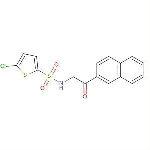 874813-01-1  2-Thiophenesulfonamide, 5-chloro-N-[2-(2-naphthalenyl)-2-oxoethyl]-