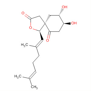 874816-27-0  2-Oxaspiro[4.5]decane-3,6-dione,1-[(1E)-2,6-dimethyl-1,5-heptadienyl]-8,9-dihydroxy-, (1R,5R,8S,9S)-