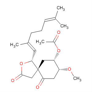 874816-28-1  2-Oxaspiro[4.5]decane-3,6-dione,9-(acetyloxy)-1-[(1E)-2,6-dimethyl-1,5-heptadienyl]-8-methoxy-,(1R,5R,8R,9S)-