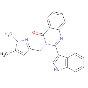 874816-59-8  4(3H)-Quinazolinone,3-[(1,5-dimethyl-1H-pyrazol-3-yl)methyl]-2-(1H-indol-3-yl)-