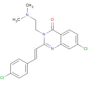 874816-74-7  4(3H)-Quinazolinone,7-chloro-2-[(1E)-2-(4-chlorophenyl)ethenyl]-3-[2-(dimethylamino)ethyl]-