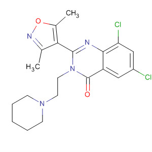 874816-79-2  4(3H)-Quinazolinone,6,8-dichloro-2-(3,5-dimethyl-4-isoxazolyl)-3-[2-(1-piperidinyl)ethyl]-