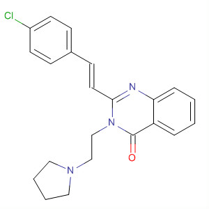 874817-01-3  4(3H)-Quinazolinone,2-[(1E)-2-(4-chlorophenyl)ethenyl]-3-[2-(1-pyrrolidinyl)ethyl]-