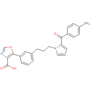 874827-46-0  4-Oxazolecarboxylic acid,5-[3-[3-[2-(4-methylbenzoyl)-1H-pyrrol-1-yl]propyl]phenyl]-