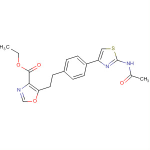 874899-68-0  4-Oxazolecarboxylic acid,5-[2-[4-[2-(acetylamino)-4-thiazolyl]phenyl]ethyl]-, ethyl ester