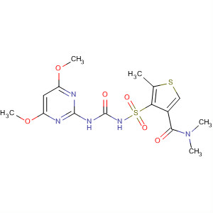 874903-86-3  3-Thiophenecarboxamide,4-[[[[(4,6-dimethoxy-2-pyrimidinyl)amino]carbonyl]amino]sulfonyl]-N,N,5-trimethyl-