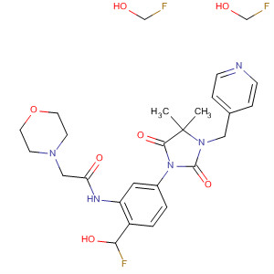 874952-80-4  4-Morpholineacetamide,N-[5-[4,4-dimethyl-2,5-dioxo-3-(4-pyridinylmethyl)-1-imidazolidinyl]-2-(trifluoromethoxy)phenyl]-
