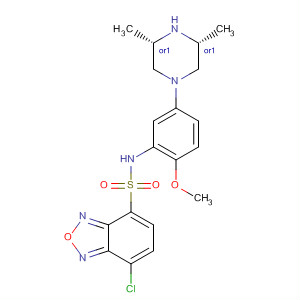 874956-81-7  2,1,3-Benzoxadiazole-4-sulfonamide,7-chloro-N-[5-[(3R,5S)-3,5-dimethyl-1-piperazinyl]-2-methoxyphenyl]-,rel-
