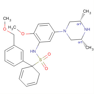 874957-05-8  [1,1'-Biphenyl]-4-sulfonamide,N-[5-[(3R,5S)-3,5-dimethyl-1-piperazinyl]-2-methoxyphenyl]-3'-(methoxymethyl)-, rel-