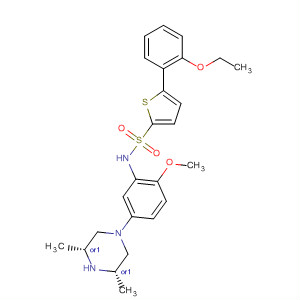 874957-87-6  2-Thiophenesulfonamide,N-[5-[(3R,5S)-3,5-dimethyl-1-piperazinyl]-2-methoxyphenyl]-5-(2-ethoxyphenyl)-, rel-