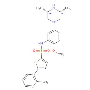 874957-90-1  2-Thiophenesulfonamide,N-[5-[(3R,5S)-3,5-dimethyl-1-piperazinyl]-2-methoxyphenyl]-5-(2-methylphenyl)-, rel-