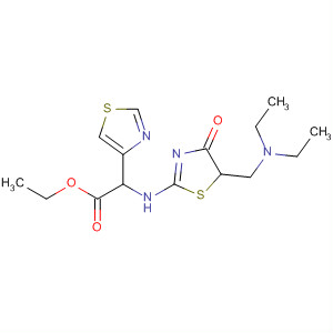 874967-69-8  4-Thiazoleacetic acid,2-[[5-[(diethylamino)methyl]-4,5-dihydro-4-oxo-2-thiazolyl]amino]-, ethylester