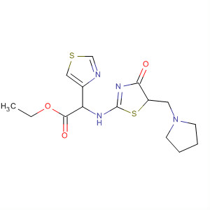874967-70-1  4-Thiazoleacetic acid,2-[[4,5-dihydro-4-oxo-5-(1-pyrrolidinylmethyl)-2-thiazolyl]amino]-, ethylester