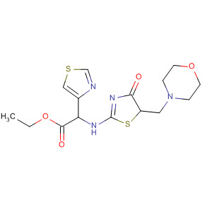 874967-79-0  4-Thiazoleacetic acid,2-[[4,5-dihydro-5-(4-morpholinylmethyl)-4-oxo-2-thiazolyl]amino]-, ethylester