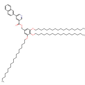 874975-25-4  3-Pyridinecarboxylic acid, 5-(2-naphthalenyl)-,[3,4,5-tris(octadecyloxy)phenyl]methyl ester
