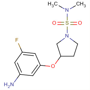 874975-33-4  1-Pyrrolidinesulfonamide, 3-(3-amino-5-fluorophenoxy)-N,N-dimethyl-,(3R)-