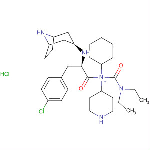 874985-17-8  4-Piperidinamine,1-[(2R)-2-[(3-endo)-8-azabicyclo[3.2.1]oct-3-ylamino]-3-(4-chlorophenyl)-1-oxopropyl]-N-cyclohexyl-N-[(diethylamino)carbonyl]-, hydrochloride