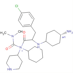 874985-25-8  4-Piperidinamine,1-[(2R)-2-[(cis-4-aminocyclohexyl)amino]-3-(4-chlorophenyl)-1-oxopropyl]-N-cyclohexyl-N-[(dimethylamino)carbonyl]-