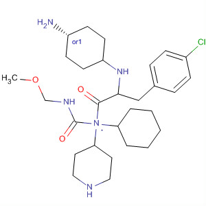 874985-27-0  4-Piperidinamine,1-[(2R)-2-[(cis-4-aminocyclohexyl)amino]-3-(4-chlorophenyl)-1-oxopropyl]-N-cyclohexyl-N-[(methoxymethylamino)carbonyl]-