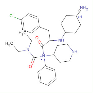 874985-65-6  4-Piperidinamine,1-[(2R)-2-[(cis-4-aminocyclohexyl)amino]-3-(4-chlorophenyl)-1-oxopropyl]-N-[(diethylamino)carbonyl]-N-phenyl-