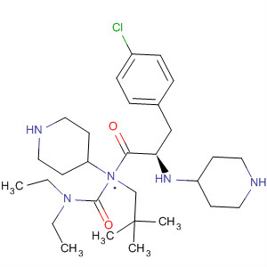 874985-87-2  4-Piperidinamine,1-[(2R)-3-(4-chlorophenyl)-1-oxo-2-(4-piperidinylamino)propyl]-N-[(diethylamino)carbonyl]-N-(2,2-dimethylpropyl)-