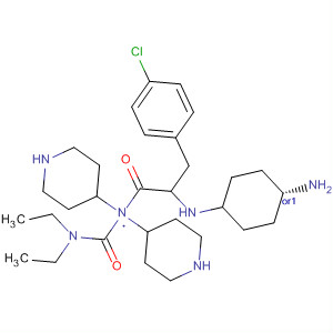 874985-93-0  4-Piperidinamine,1-[(2R)-2-[(cis-4-aminocyclohexyl)amino]-3-(4-chlorophenyl)-1-oxopropyl]-N-[(diethylamino)carbonyl]-N-4-piperidinyl-