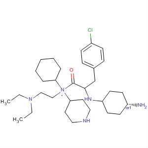 874986-05-7  4-Piperidinamine,1-[(2R)-2-[(cis-4-aminocyclohexyl)amino]-3-(4-chlorophenyl)-1-oxopropyl]-N-cyclohexyl-N-[2-(diethylamino)ethyl]-
