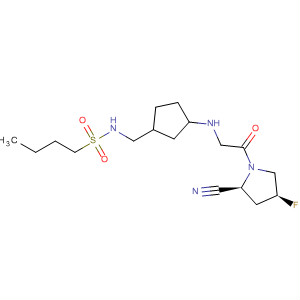 874986-81-9  2-Pyrrolidinecarbonitrile,1-[[[3-[[(butylsulfonyl)amino]methyl]cyclopentyl]amino]acetyl]-4-fluoro-,(2S,4S)-