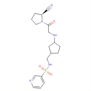 874986-99-9  2-Pyrrolidinecarbonitrile,1-[[[3-[[(3-pyridinylsulfonyl)amino]methyl]cyclopentyl]amino]acetyl]-,(2S)-
