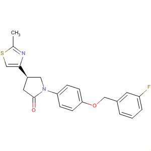874987-73-2  2-Pyrrolidinone,1-[4-[(3-fluorophenyl)methoxy]phenyl]-4-(2-methyl-4-thiazolyl)-, (4R)-