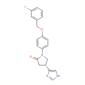874987-74-3  2-Pyrrolidinone,1-[4-[(3-fluorophenyl)methoxy]phenyl]-4-(1H-imidazol-4-yl)-, (4R)-