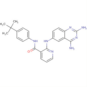 875002-86-1  3-Pyridinecarboxamide,2-[(2,4-diamino-6-quinazolinyl)amino]-N-[4-(1,1-dimethylethyl)phenyl]-
