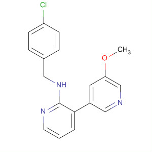 875146-07-9  [3,3'-Bipyridin]-5-amine, N-[(4-chlorophenyl)methyl]-5'-methoxy-