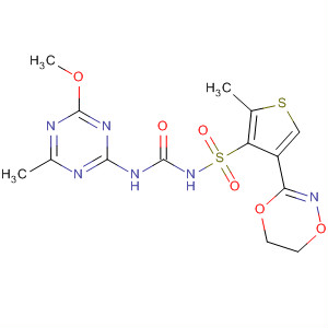 875208-55-2  3-Thiophenesulfonamide,4-(5,6-dihydro-1,4,2-dioxazin-3-yl)-N-[[(4-methoxy-6-methyl-1,3,5-triazin-2-yl)amino]carbonyl]-2-methyl-