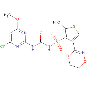 875208-57-4  3-Thiophenesulfonamide,N-[[(4-chloro-6-methoxy-2-pyrimidinyl)amino]carbonyl]-4-(5,6-dihydro-1,4,2-dioxazin-3-yl)-2-methyl-