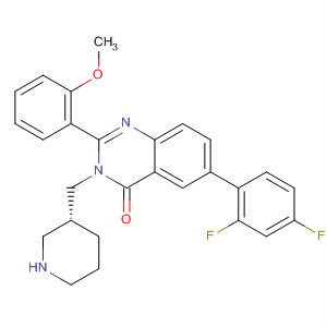 875261-43-1  4(3H)-Quinazolinone,6-(2,4-difluorophenyl)-2-(2-methoxyphenyl)-3-[(3R)-3-piperidinylmethyl]-