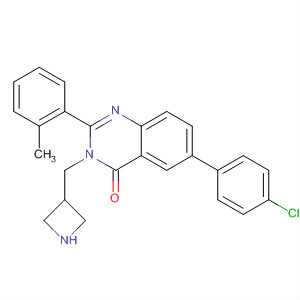 875261-44-2  4(3H)-Quinazolinone,3-(3-azetidinylmethyl)-6-(4-chlorophenyl)-2-(2-methylphenyl)-