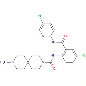 873923-86-5  3,9-Diazaspiro[5.5]undecane-3-carboxamide,N-[4-chloro-2-[[(5-chloro-2-pyridinyl)amino]carbonyl]phenyl]-9-methyl-