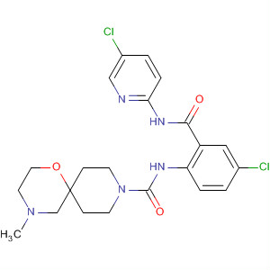 873923-97-8  1-Oxa-4,9-diazaspiro[5.5]undecane-9-carboxamide,N-[4-chloro-2-[[(5-chloro-2-pyridinyl)amino]carbonyl]phenyl]-4-methyl-