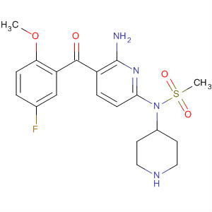 873936-72-2  4-Piperidinamine,N-[6-amino-5-(5-fluoro-2-methoxybenzoyl)-2-pyridinyl]-1-(methylsulfonyl)-