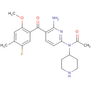 873936-91-5  4-Piperidinamine,1-acetyl-N-[6-amino-5-(5-fluoro-2-methoxy-4-methylbenzoyl)-2-pyridinyl]-