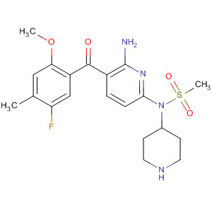 873936-92-6  4-Piperidinamine,N-[6-amino-5-(5-fluoro-2-methoxy-4-methylbenzoyl)-2-pyridinyl]-1-(methylsulfonyl)-
