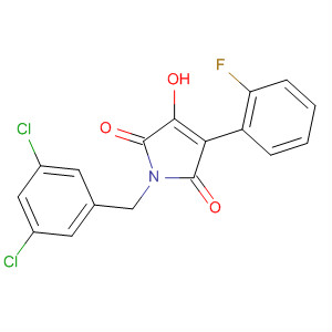 873938-23-9  1H-Pyrrole-2,5-dione,1-[(3,5-dichlorophenyl)methyl]-3-(2-fluorophenyl)-4-hydroxy-