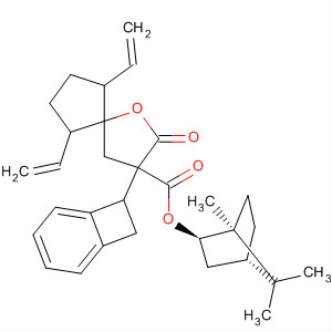 874015-42-6  1-Oxaspiro[4.4]nonane-3-carboxylic acid,3-bicyclo[4.2.0]octa-1,3,5-trien-7-yl-6,9-diethenyl-2-oxo-,(1S,2R,4S)-1,7,7-trimethylbicyclo[2.2.1]hept-2-yl ester, (3S,6S,9S)-