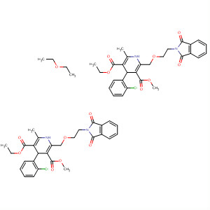 874102-16-6  3,5-Pyridinedicarboxylic acid,4-(2-chlorophenyl)-2-[[2-(1,3-dihydro-1,3-dioxo-2H-isoindol-2-yl)ethoxy]methyl]-1,4-dihydro-6-methyl-, 3-ethyl 5-methyl ester, compd. with1,1'-oxybis[ethane] (2:1)