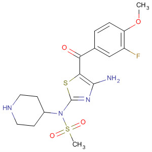 874114-58-6  4-Piperidinamine,N-[4-amino-5-(3-fluoro-4-methoxybenzoyl)-2-thiazolyl]-1-(methylsulfonyl)-