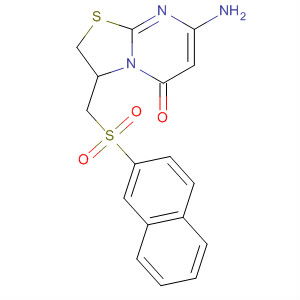 874116-25-3  5H-Thiazolo[3,2-a]pyrimidin-5-one,7-amino-2,3-dihydro-3-[(2-naphthalenylsulfonyl)methyl]-