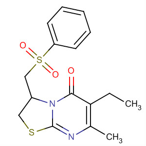 874116-26-4  5H-Thiazolo[3,2-a]pyrimidin-5-one,6-ethyl-2,3-dihydro-7-methyl-3-[(phenylsulfonyl)methyl]-